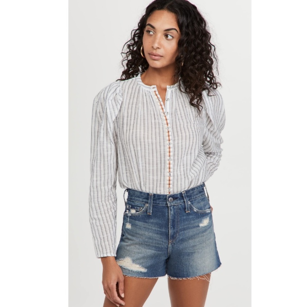 Ulla Johnson Gray Striped Top